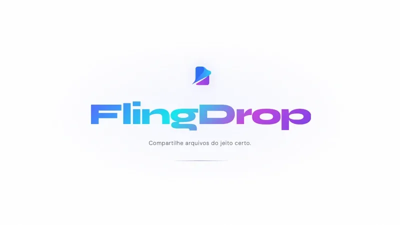 FlingDrop dashboard — plataforma de compartilhamento seguro de arquivos com um único link
